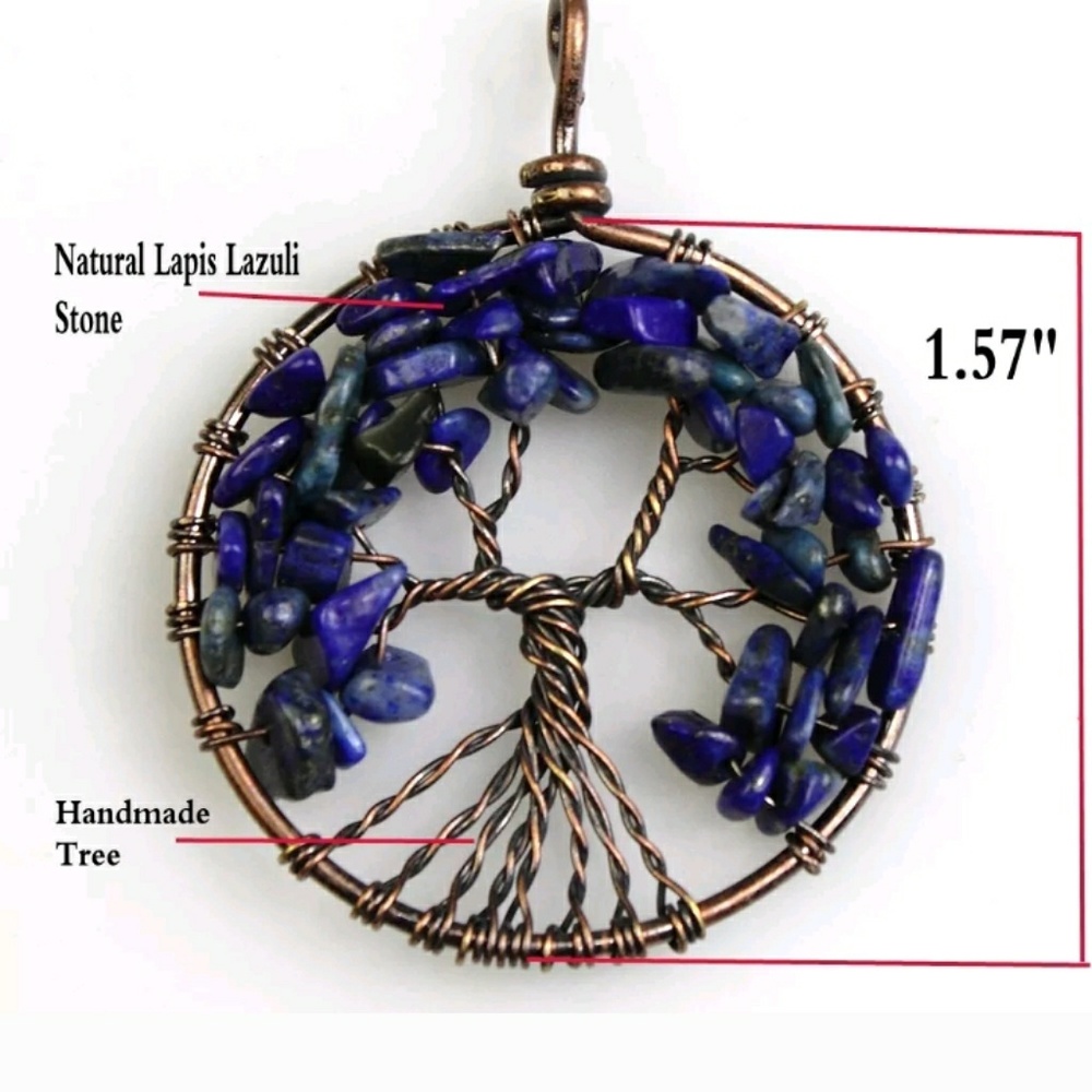 Lapis lazuli chip tree of life - Picture 4 of 4